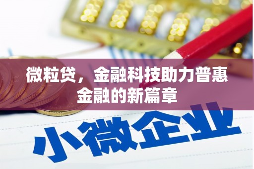 大姚微粒贷，金融科技助力普惠金融的新篇章
